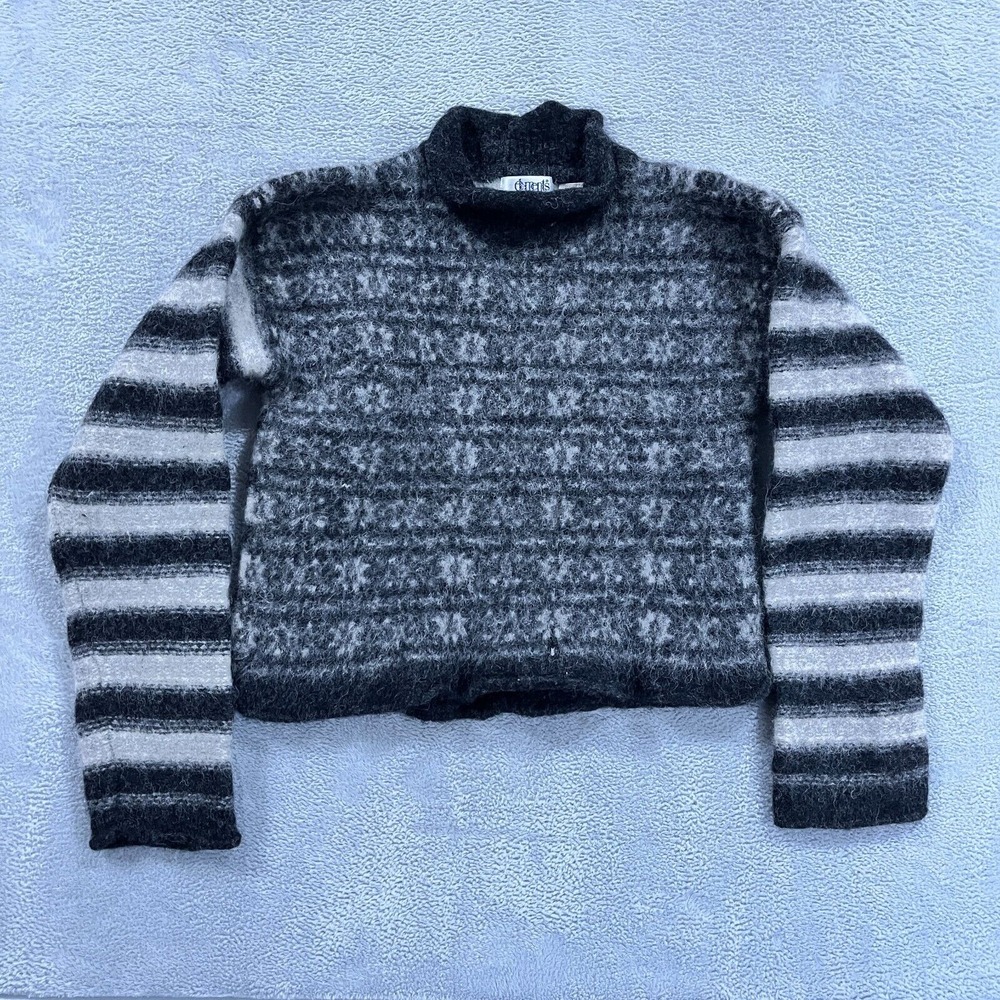 Vintage Elements Sweater Kids Girls Youth Large‎ 100% Wool Pullover Abstract